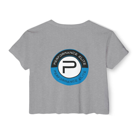 Performance Elite Women's Mid-Level Cropped T-shirt w/Front & Back Logo