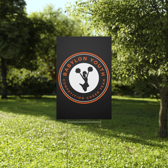 Babylon Youth Competition Cheerleading Plastic Yard Sign