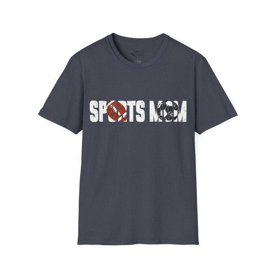 Sports Mom w/Football & Soccer Ball Adult Unisex T-Shirt