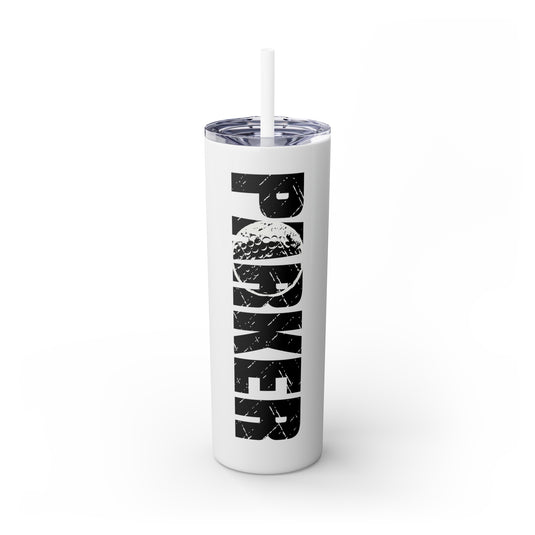 Golf 20oz Skinny Tumbler with Straw w/Custom Name