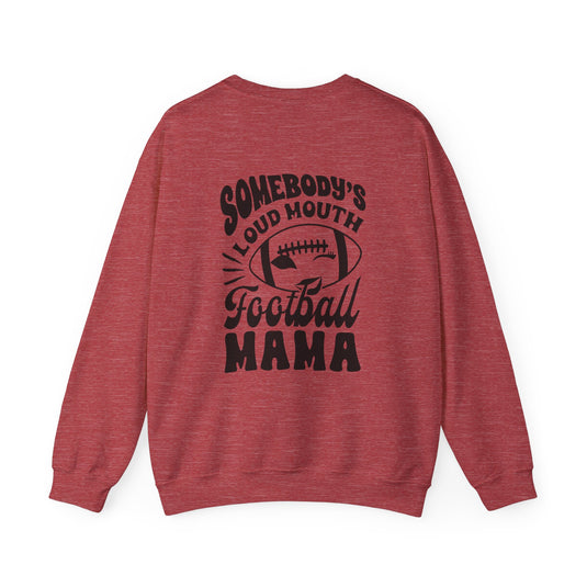 Somebody's Loud Mouth Football Mama Adult Unisex Crewneck Sweatshirt