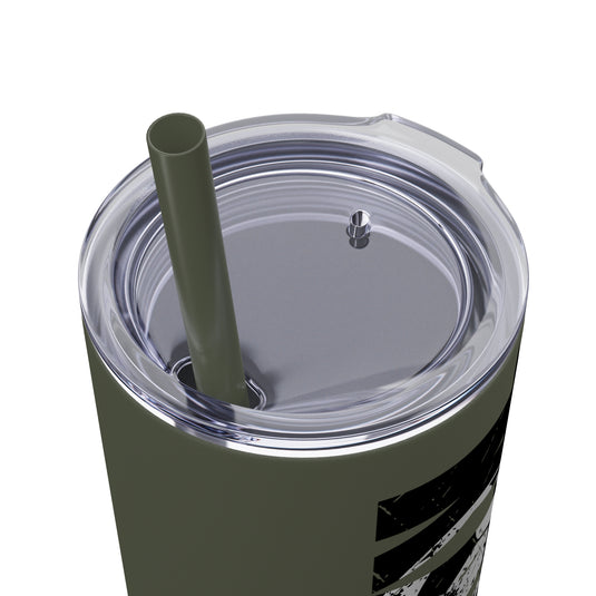 Soccer 20oz Skinny Tumbler with Straw w/Custom Name