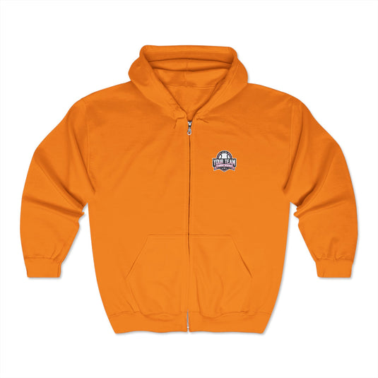 Unisex Adult Full Zip Hooded Sweatshirt - Embroidery - Color Options 1