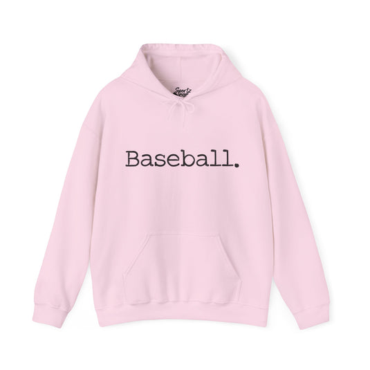 Typewriter Design Baseball Adult Unisex Hooded Sweatshirt