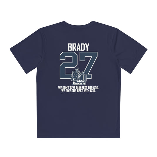 Iron Knights Youth Short Sleeve Competitor Moisture Wicking Tee w/Knight Design and Name & Number on back