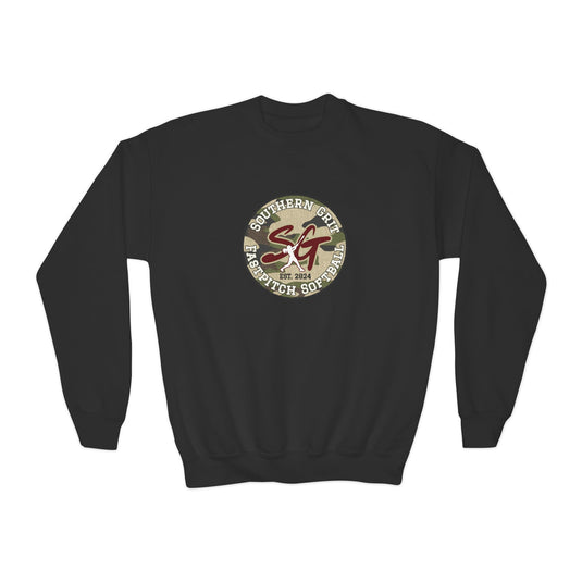 Southern Grit Unisex Youth Crewneck Sweatshirt w/Both Logos