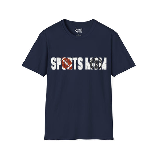 Sports Mom w/Football & Soccer Ball Adult Unisex T-Shirt