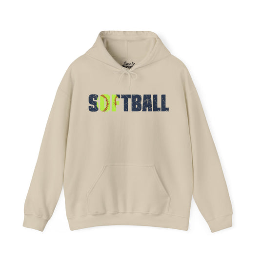 Softball Adult Unisex Hooded Sweatshirt