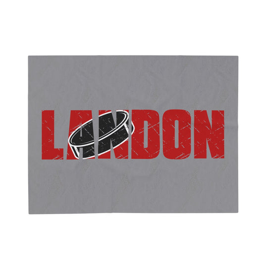 Hockey Plush Blanket w/Custom Name