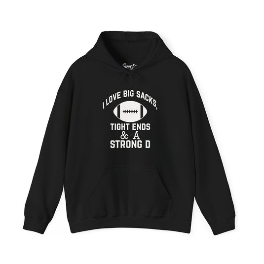 I Love Big Sacks Football Unisex Adult Hooded Sweatshirt