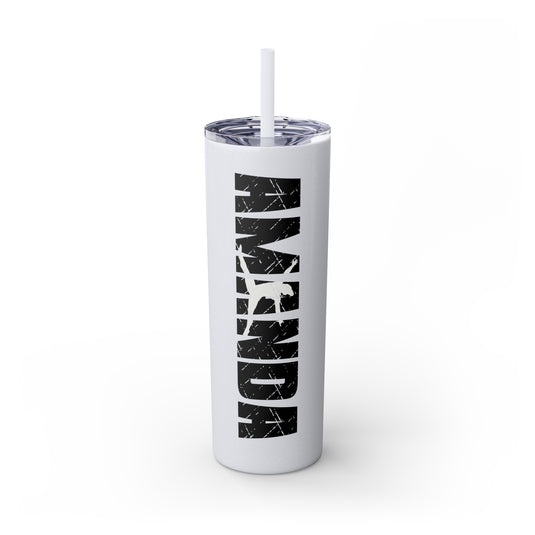 Gymnastics 20oz Skinny Tumbler with Straw w/Custom Name