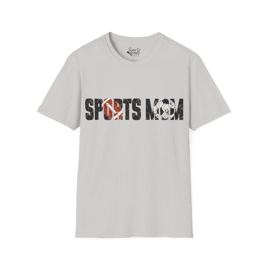 Sports Mom w/Football & Soccer Ball Adult Unisex T-Shirt