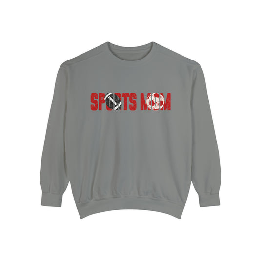 Sports Mom w/Football & Soccer Ball Adult Unisex Premium Crewneck Sweatshirt