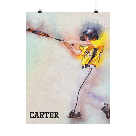 Matte Vertical Poster w/Watercolor Effect