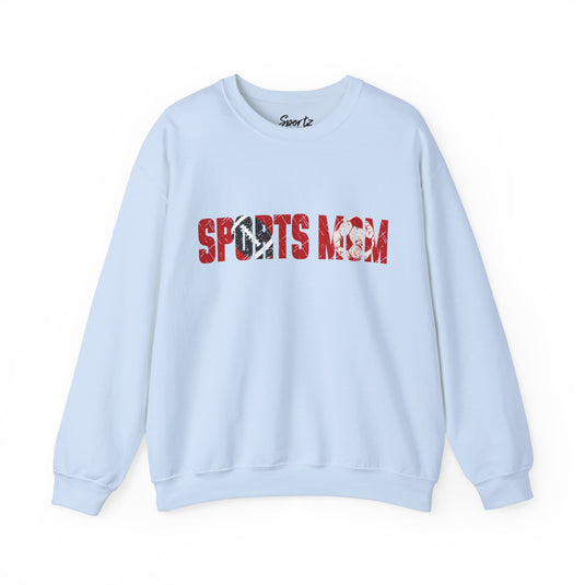 Sports Mom w/Football & Soccer Ball Adult Unisex Crewneck Sweatshirt