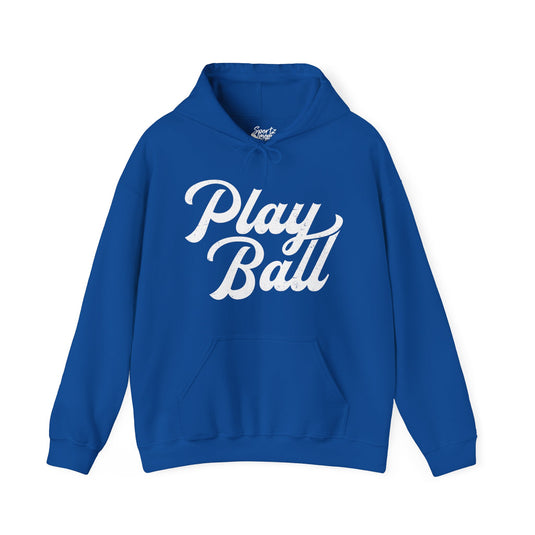 Play Ball Baseball Adult Unisex Hooded Sweatshirt