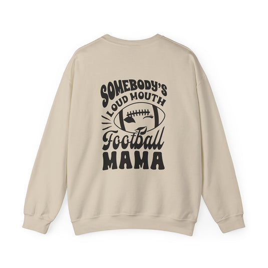 Somebody's Loud Mouth Football Mama Adult Unisex Crewneck Sweatshirt