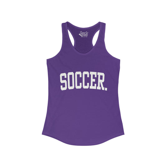 Tall Design Soccer Adult Women's Racerback Tank