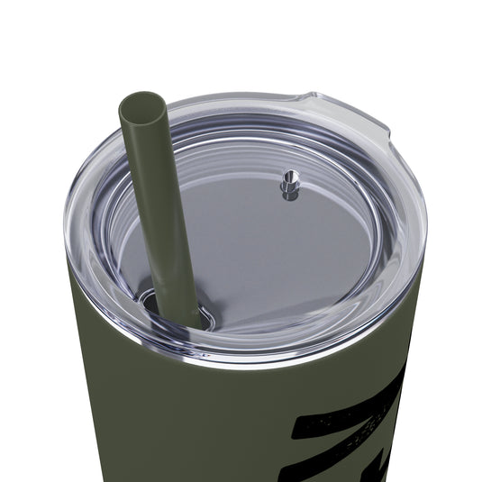 Rustic Design Hockey 20oz Skinny Tumbler with Straw in Matte or Glossy