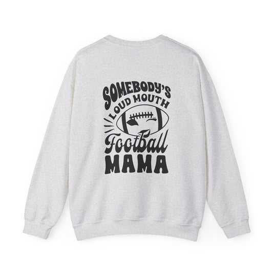 Somebody's Loud Mouth Football Mama Adult Unisex Crewneck Sweatshirt