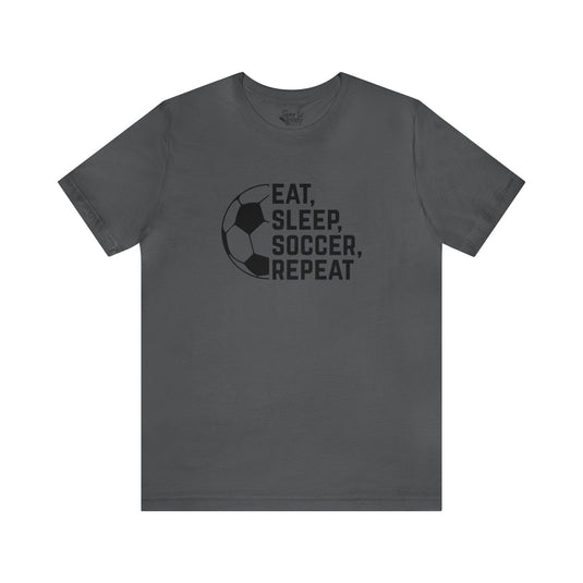 Eat Sleep Soccer Repeat Adult Unisex Mid-Level T-Shirt