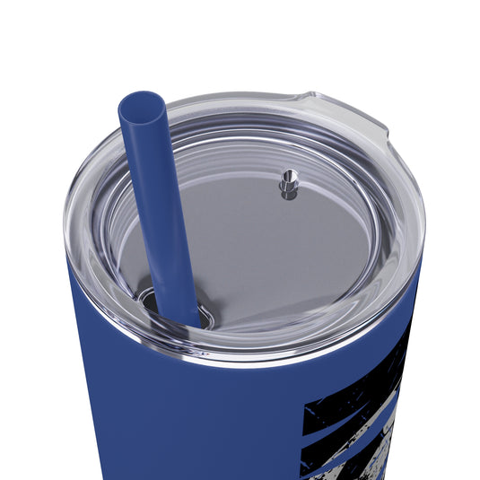 Soccer 20oz Skinny Tumbler with Straw w/Custom Name