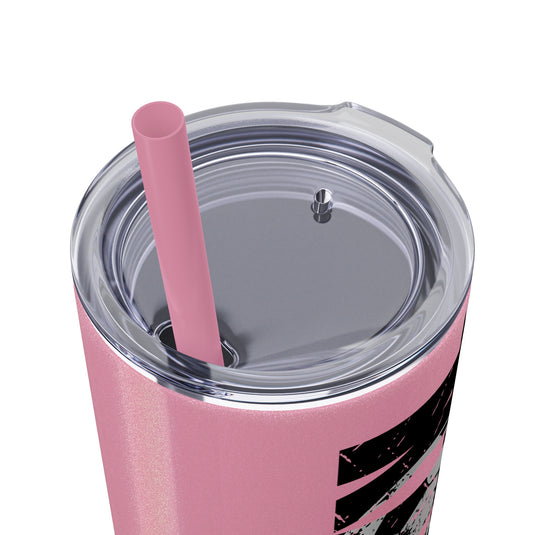 Soccer 20oz Skinny Tumbler with Straw w/Custom Name