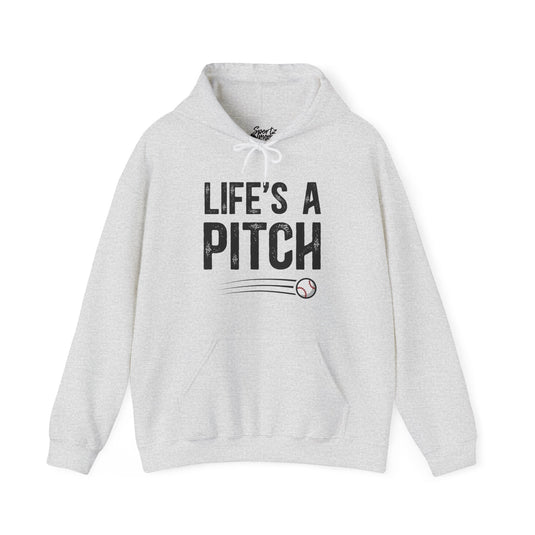 Life's a Pitch Baseball Adult Unisex Hooded Sweatshirt