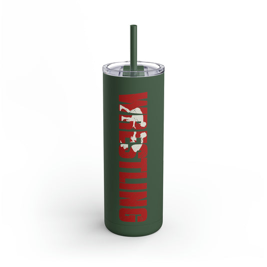 Wrestling 20oz Skinny Matte Tumbler