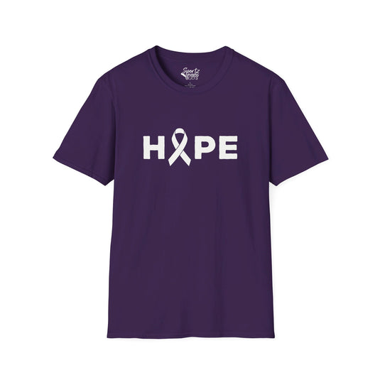 Hope Cancer Ribbon Adult Unisex T-Shirt