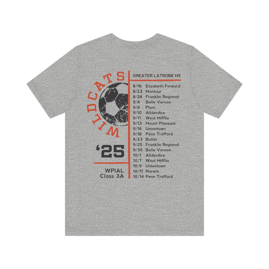 Latrobe Boys Soccer League Unisex Adult T-Shirt - Schedule on back