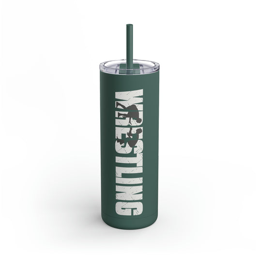 Wrestling 20oz Skinny Matte Tumbler