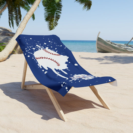 Baseball Beach Towel w/Custom Name