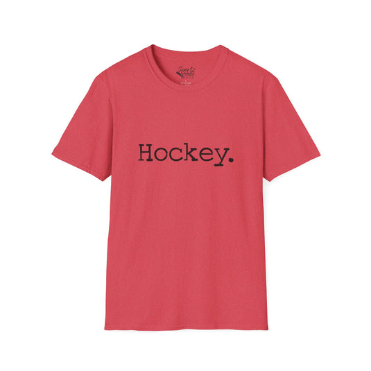 Typewriter Design Hockey Adult Unisex T-Shirt