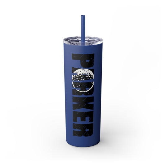Golf 20oz Skinny Tumbler with Straw w/Custom Name