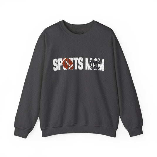 Sports Mom w/Football & Soccer Ball Adult Unisex Crewneck Sweatshirt