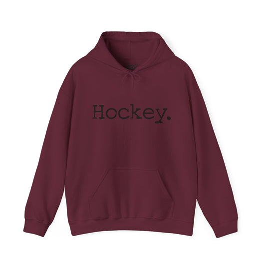 Typewriter Design Hockey Adult Unisex Hooded Sweatshirt