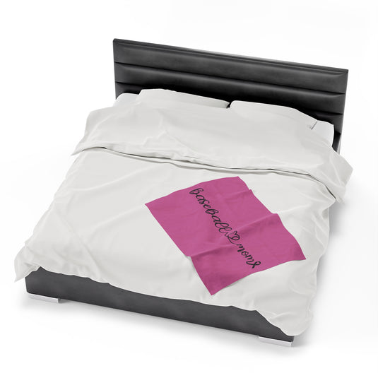 Cancer Collection Pick Your Sport Mom Ribbon & Heart Plush Blanket