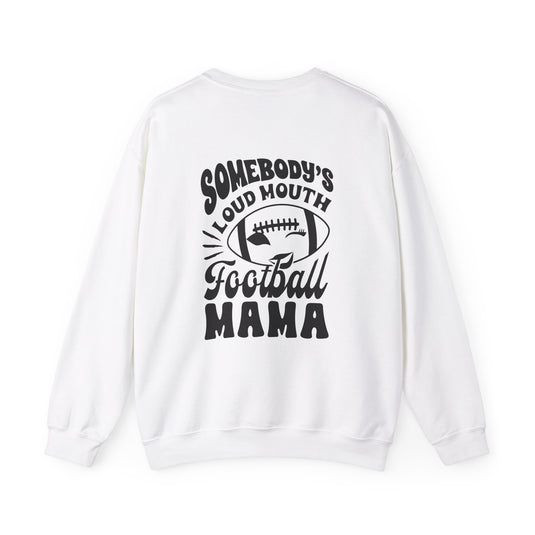 Somebody's Loud Mouth Football Mama Adult Unisex Crewneck Sweatshirt