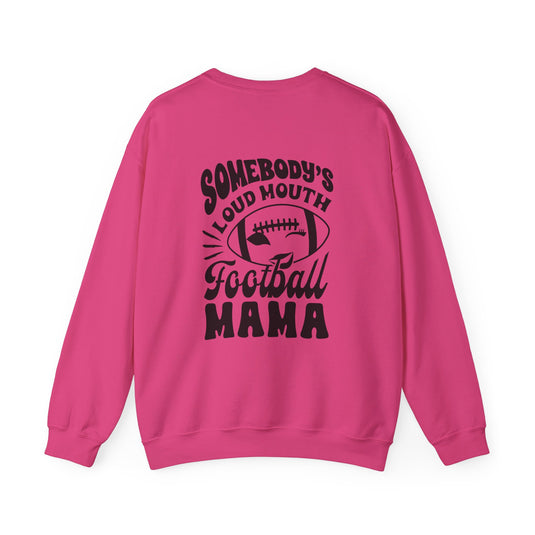 Somebody's Loud Mouth Football Mama Adult Unisex Crewneck Sweatshirt