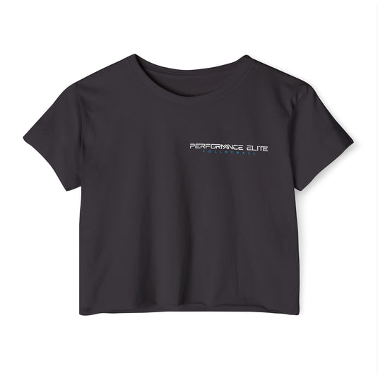 Performance Elite Women's Mid-Level Cropped T-shirt w/Front & Back Logo