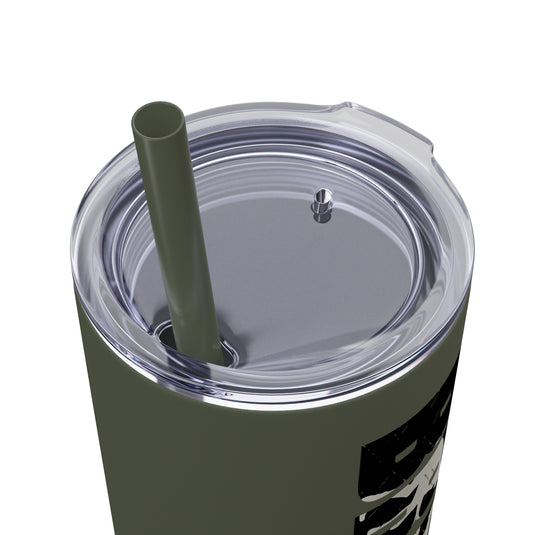 Wrestling 20oz Skinny Tumbler with Straw w/Custom Name