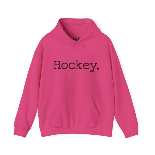 Typewriter Design Hockey Adult Unisex Hooded Sweatshirt