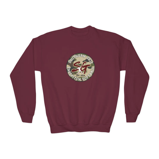 Southern Grit Unisex Youth Crewneck Sweatshirt w/Both Logos