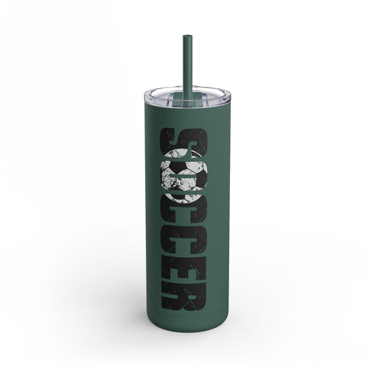 Soccer 20oz Skinny Matte Tumbler
