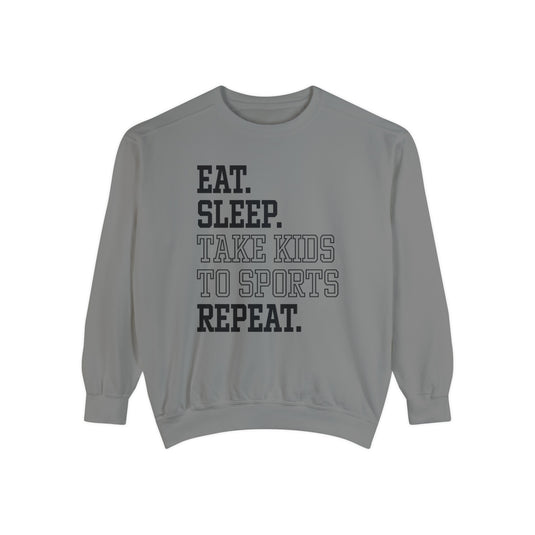 Eat Sleep Take Kids To Sports Repeat Adult Unisex Premium Crewneck Sweatshirt