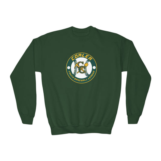 Coaler Youth Baseball Unisex Youth Crewneck Sweatshirt