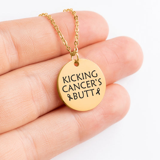Kicking Cancer's Butt Coin Necklace