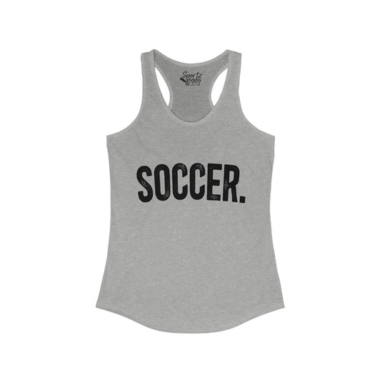 Rustic Design Soccer Adult Women's Racerback Tank