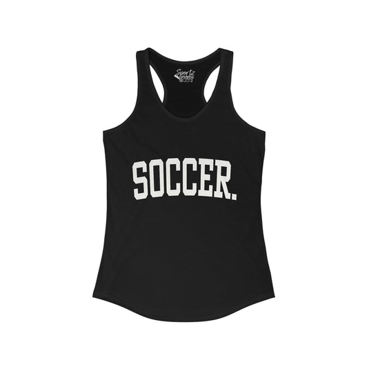 Tall Design Soccer Adult Women's Racerback Tank